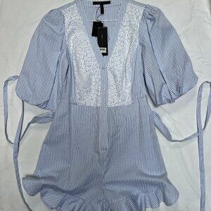 BCBG jumpsuit striped, new with tags, french made style